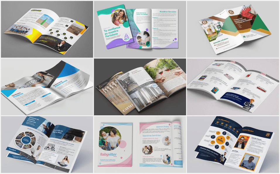 aura creativa diseño de brochures